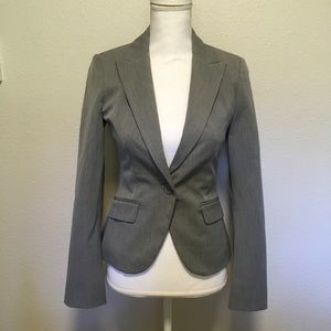 Express Gray One Button Blazer